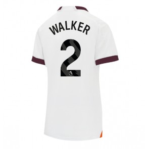 Manchester City Kyle Walker #2 Replica Away Stadium Shirt for Women 2023-24 Short Sleeve
